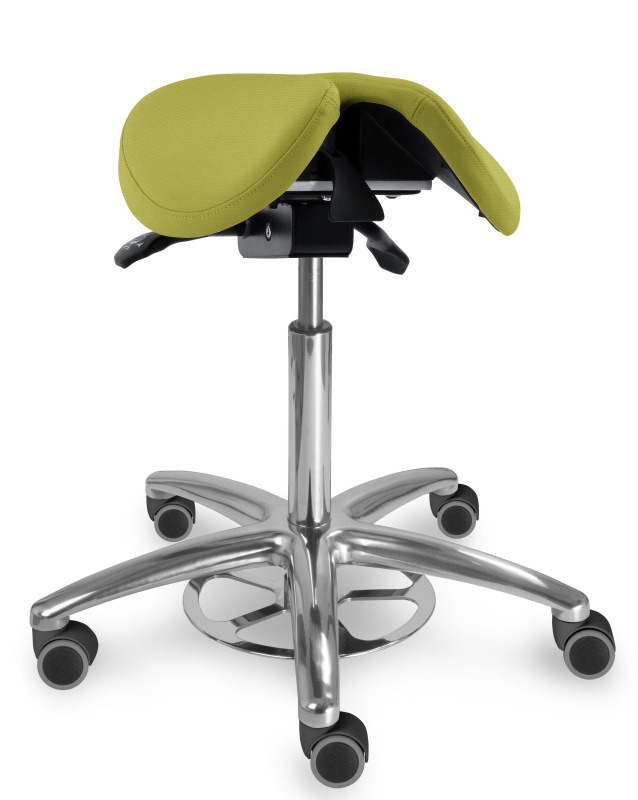 Sedlová zdravotnícka stolička 1214 S CLEAN čalúnenie KOŽENKA Silvertex, Mediflex 10