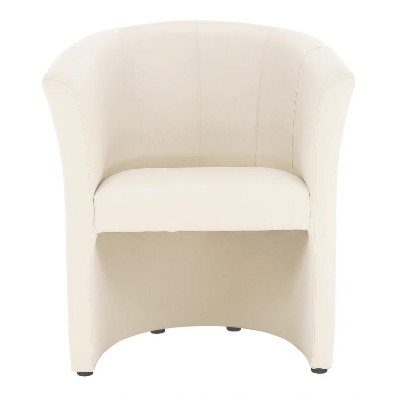 Klubové kreslo, ekokoža béžová, CUBA 6