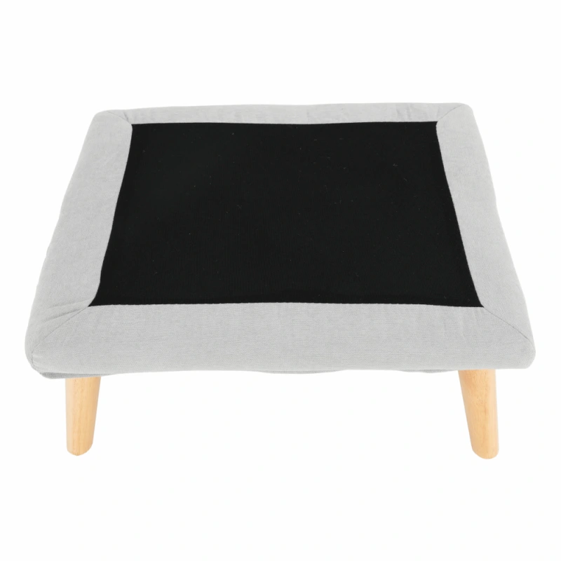 Kreslo s podnožou, svetlosivá/prírodná, ZANDER 3