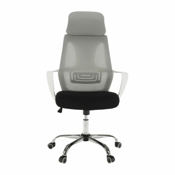 Kancelárske kreslo, sivá/čierna/biela, TAXIS 5