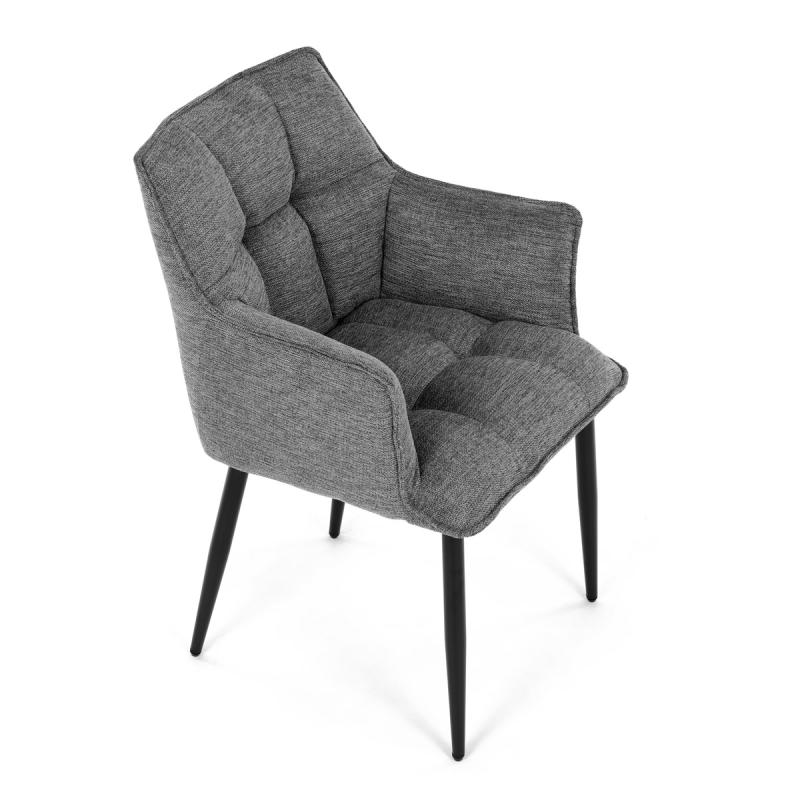 Jídelní židle, šedá, hladká látka, DCH-J2139 GREY2 12
