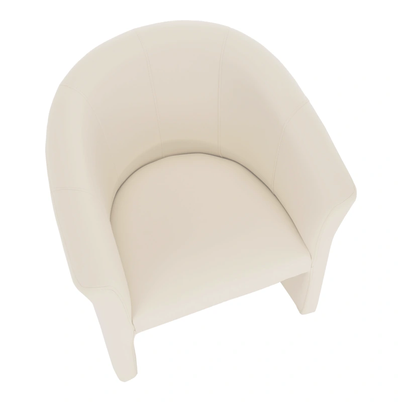 Klubové kreslo, ekokoža béžová, CUBA 9