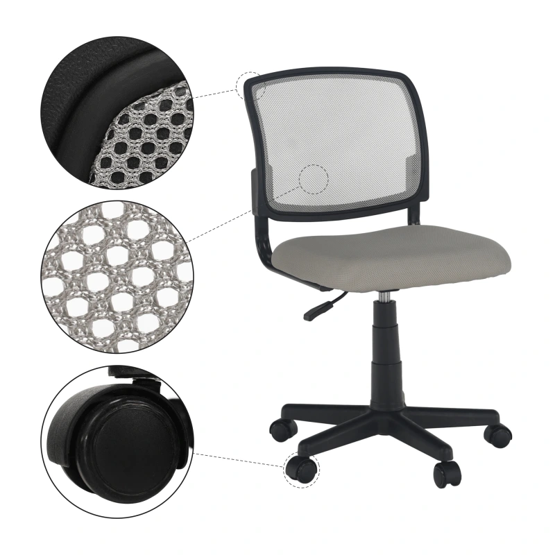 Otočná stolička, sivá/čierna, RAMIZA 17