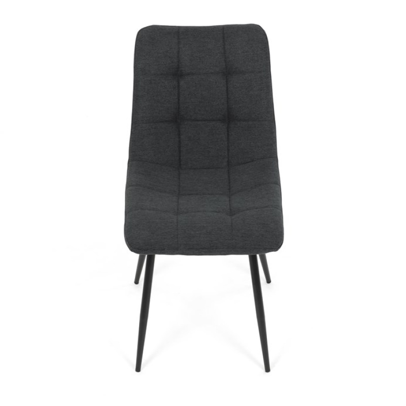 Židle jídelní DCL-193 GREY2, šedá látka, černé kovové nohy 13
