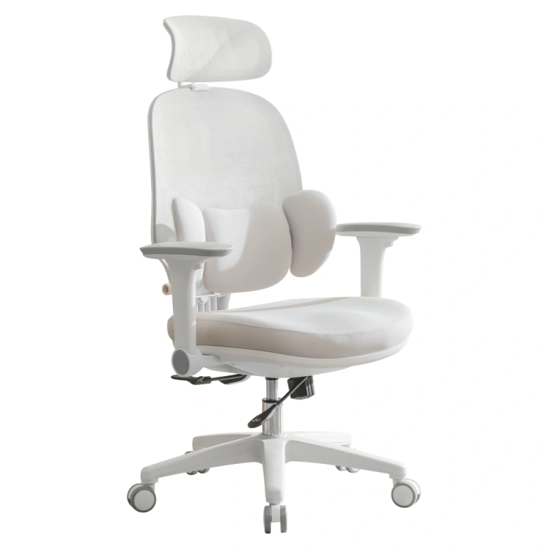 Kancelárske kreslo, sivá/biela, ABRAMO