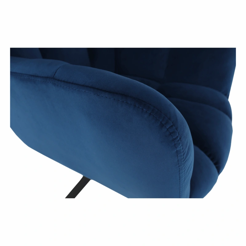Dizajnové otočné kreslo, modrá Velvet látka/čierna, KOMODO 15