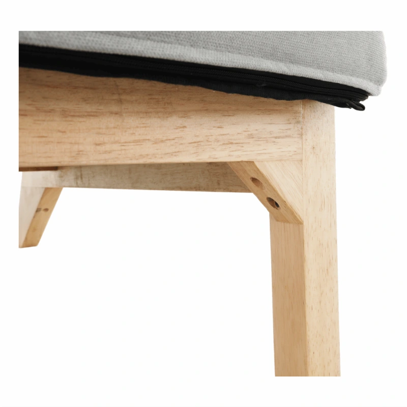 Kreslo s podnožou, svetlosivá/prírodná, ZANDER 11