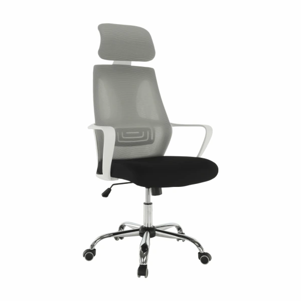 Kancelárske kreslo, sivá/čierna/biela, TAXIS 4