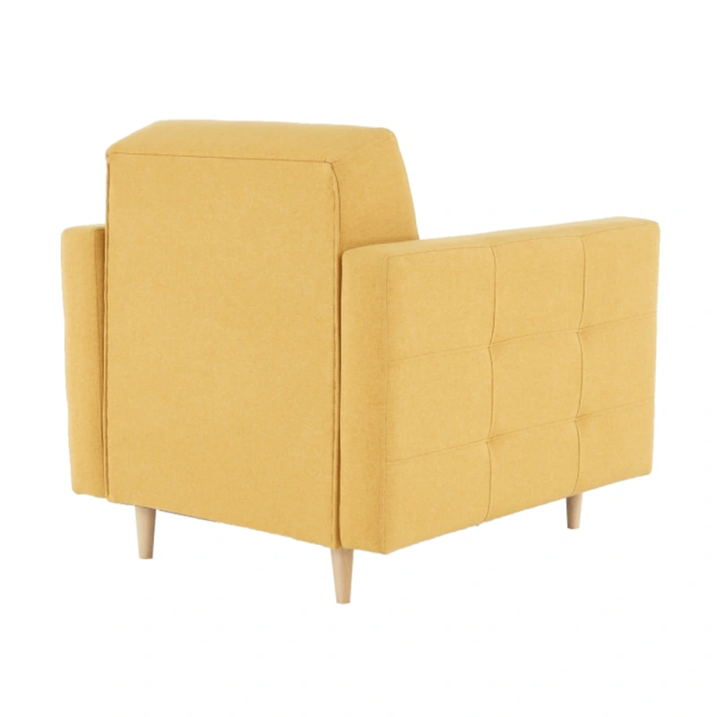 Celočalúnené kreslo, horčicová látka, AMEDIA 5