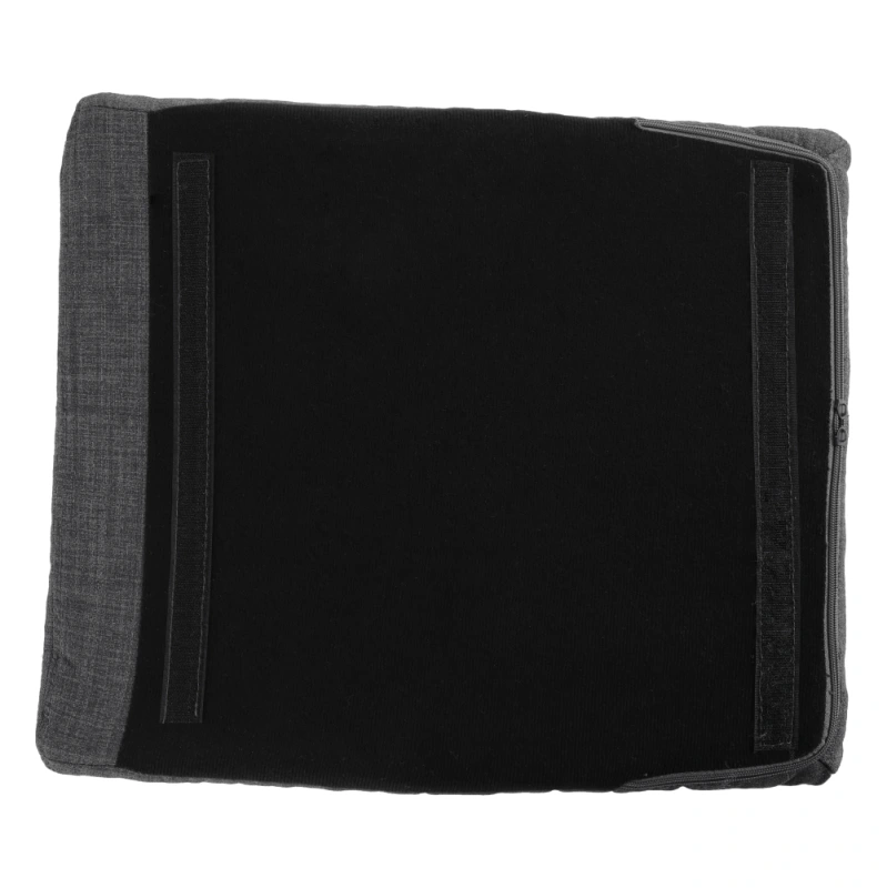 Hojdacie kreslo, sivá látka/drevo, HARPER 7