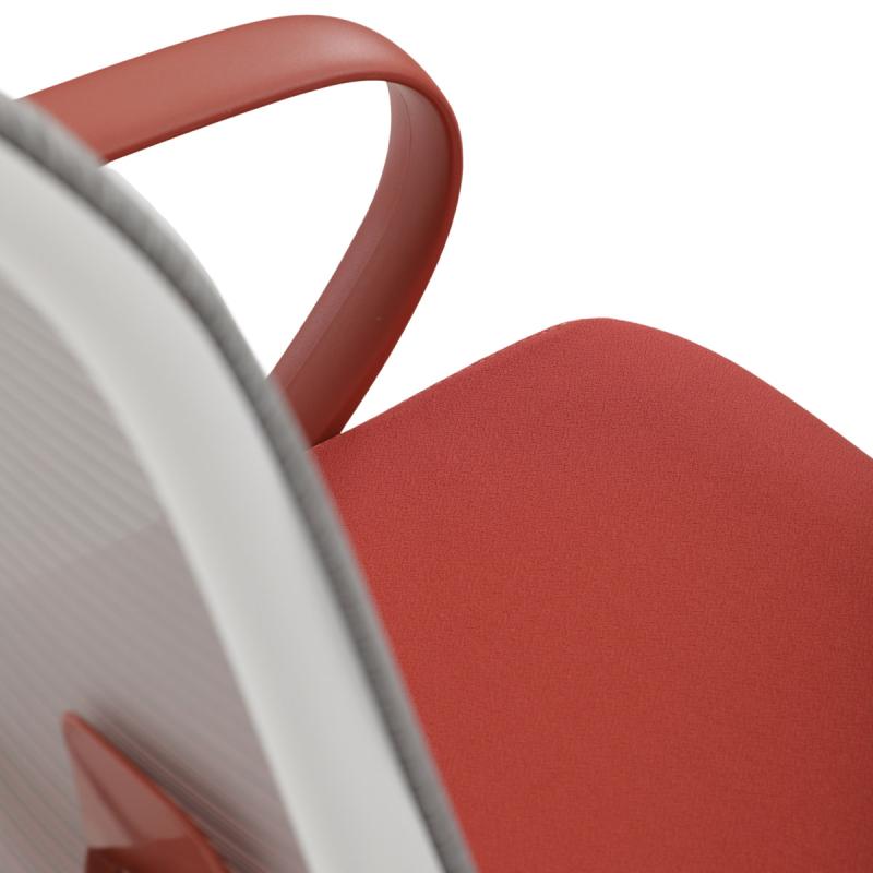Kancelářská židle, houpací mechanismus, červená látka, KA-S425 RED 4