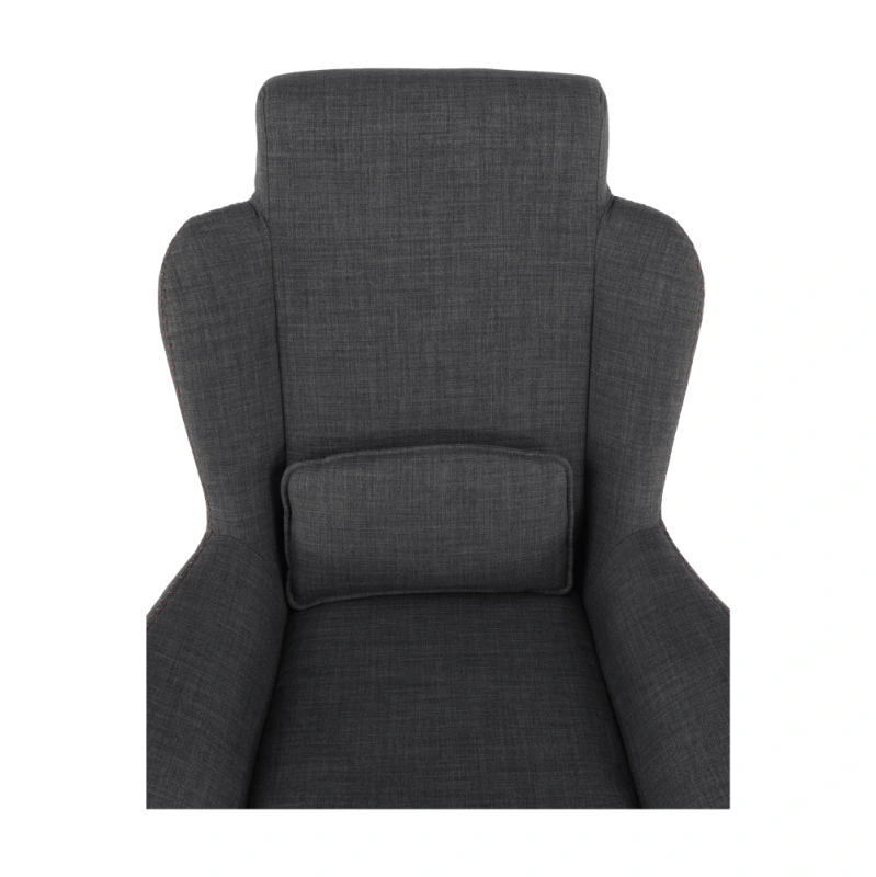 Hojdacie kreslo, sivá látka/drevo, HARPER 6