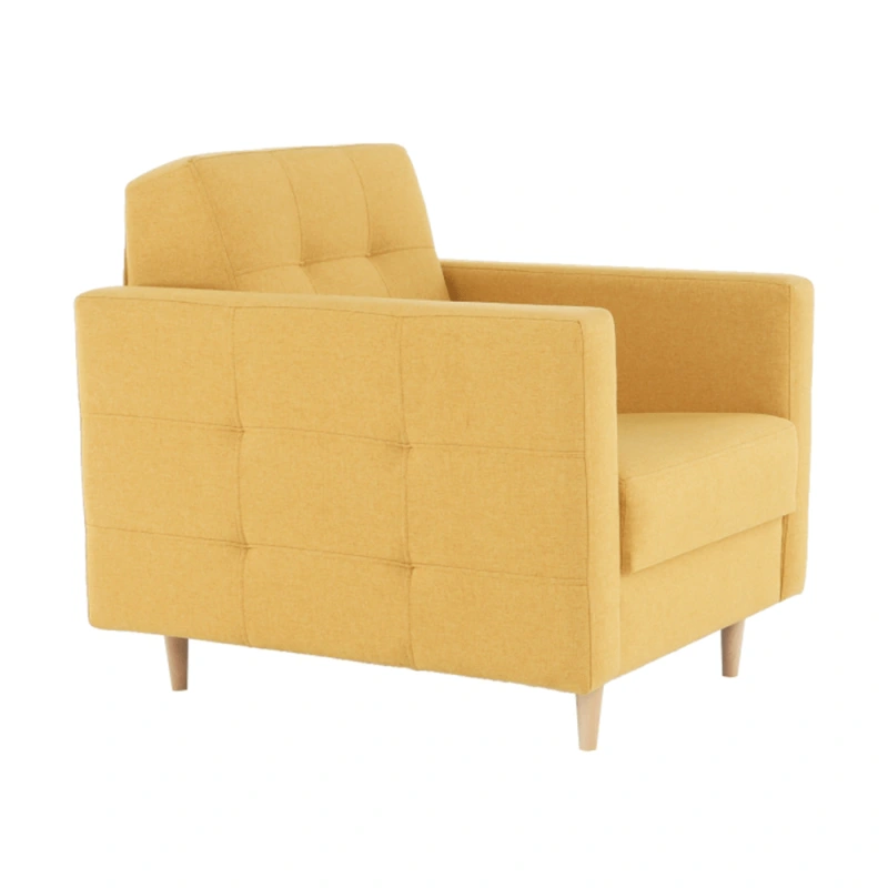 Celočalúnené kreslo, horčicová látka, AMEDIA 1