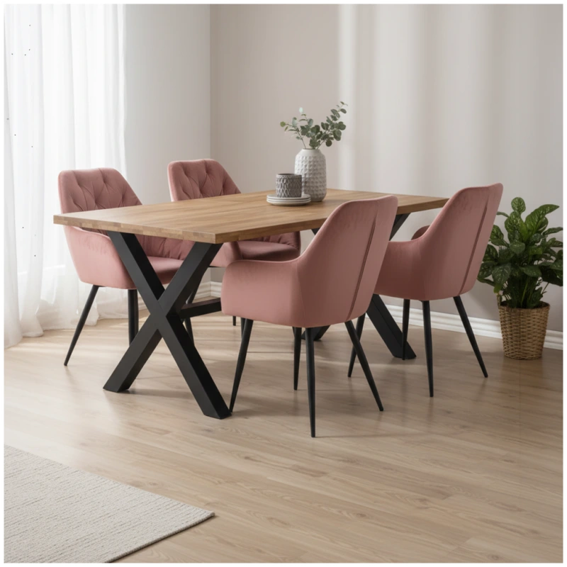 Dizajnové kreslo, tmavoružová Velvet látka, VERIO NEW 2