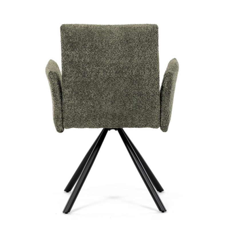 Židle jídelní DCH-W1117 GRN2 zelená látka, černý kov, otočný mechanismus 90°/90° (L/P) 6