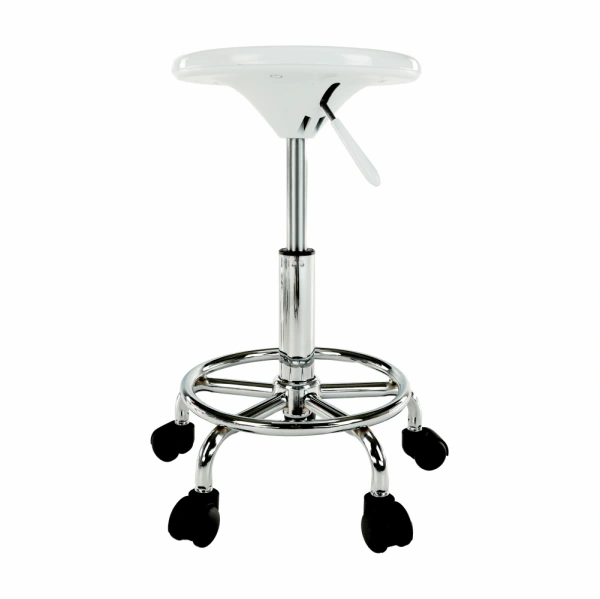 Stolička, biela/chróm, MABEL 4 NEW 5