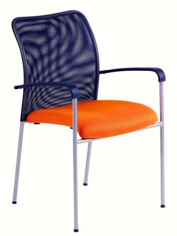 OFFICE PRO Konferenčná rokovacia stolička TRITON NET oranžová