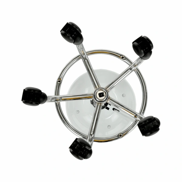 Stolička, biela/chróm, MABEL 4 NEW 14