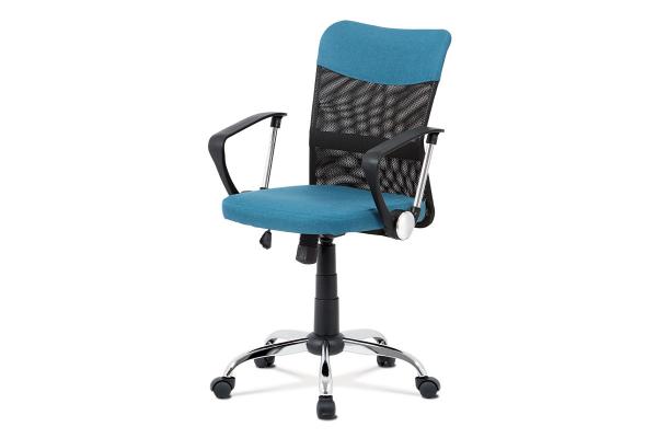 Autronic Kancelárska stolička Junior KA-V202 BLUE, modrá látka, čierna MESH