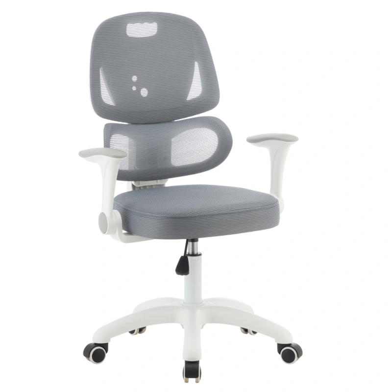 Otočná stolička, sivá/biela, LISTER