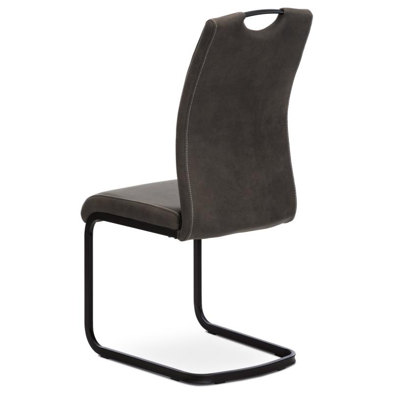 Jedálenská stolička DCL-413 GREY3, poťah sivá látka v dekore vintage kože