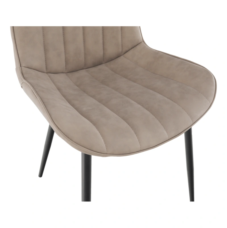 Stolička, ekokoža sivohnedá taupe/čierna, HAZAL 4