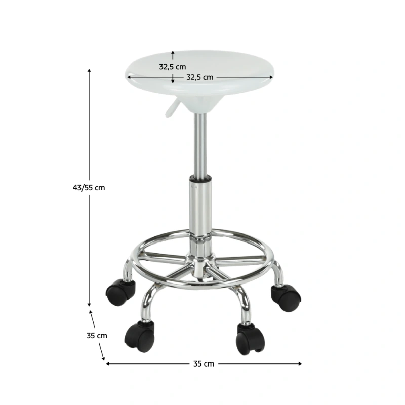 Stolička, biela/chróm, MABEL 4 NEW 15