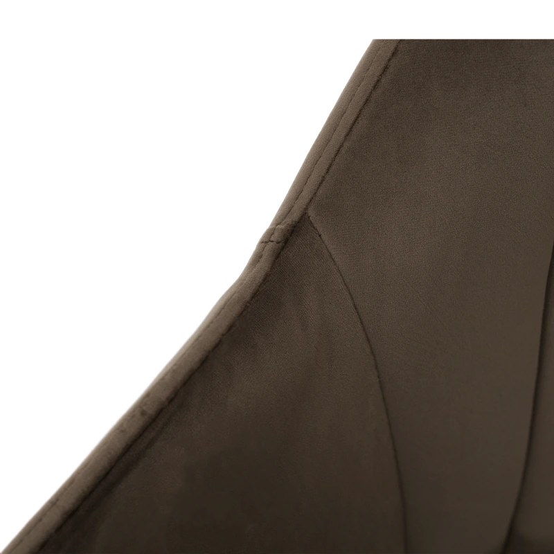 Otočné kreslo, velvet látka, sivohnedá taupe/buk, DALIO 8
