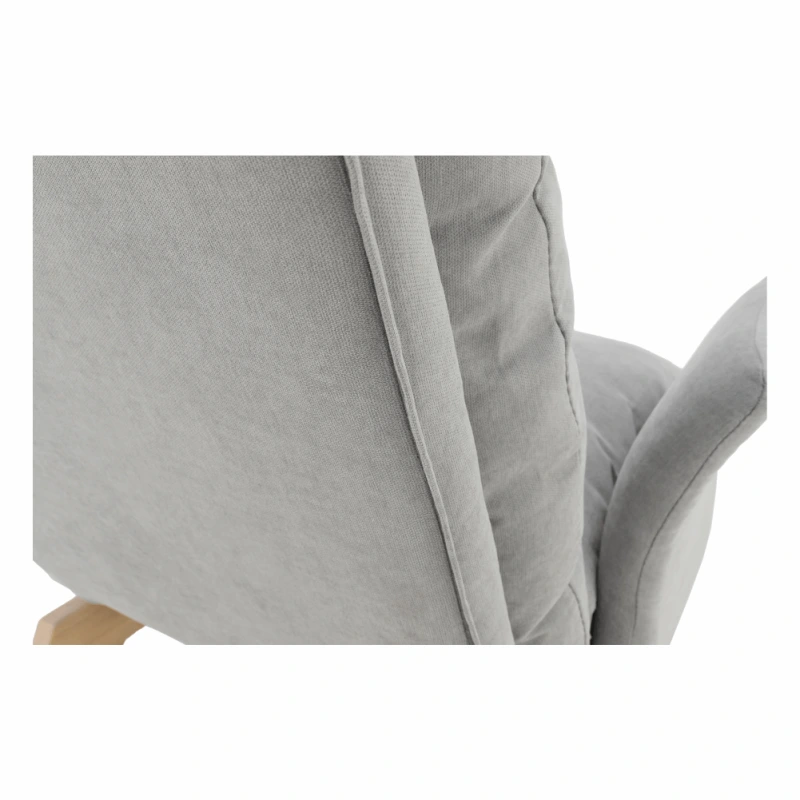 Kreslo s podnožou, svetlosivá/prírodná, ZANDER 7