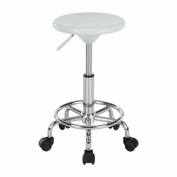 Stolička, biela/chróm, MABEL 4 NEW 8