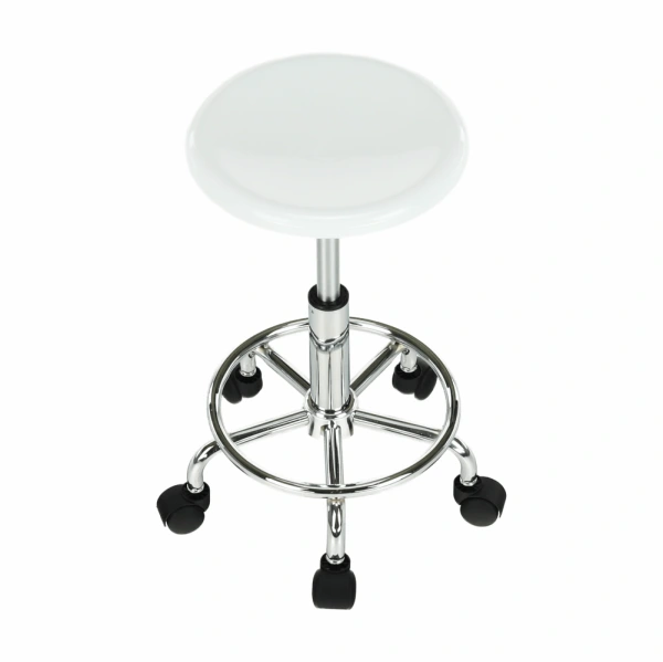 Stolička, biela/chróm, MABEL 4 NEW 9