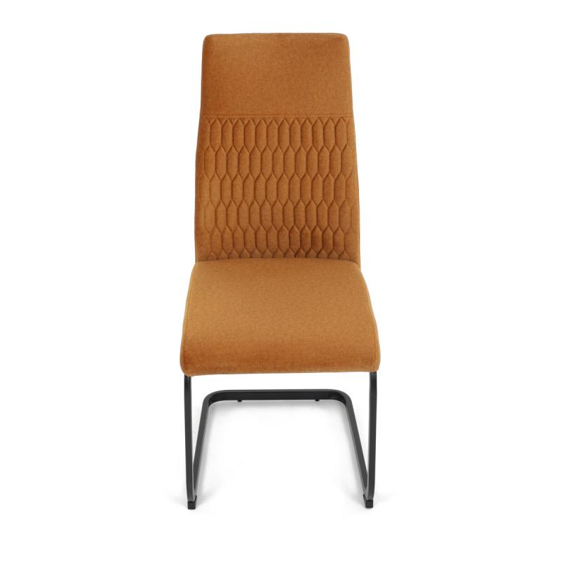 Židle jídelní DCL-X7018 YEL2, žlutá látka, černý kov 7