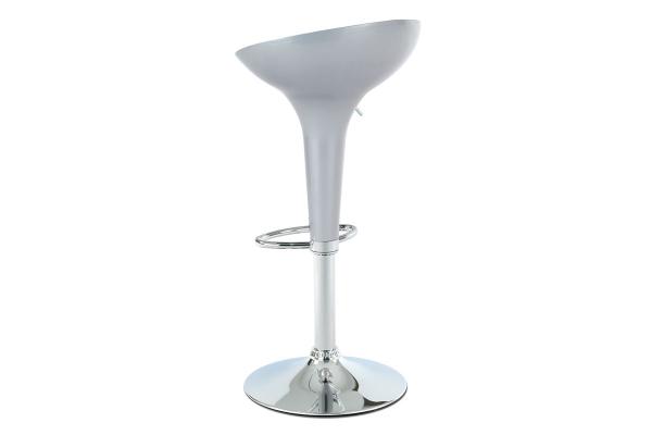 Barová stolička AUB-9002 SIL, plast strieborný/chróm