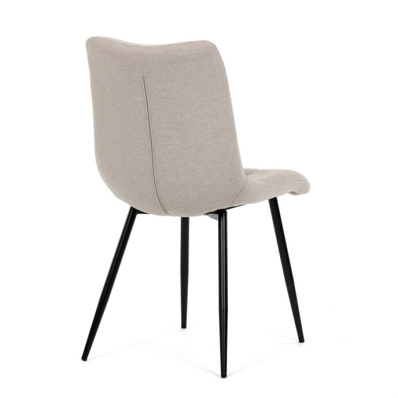 Židle jídelní DCL-193 CAP2, cappucino látka, černé kovové nohy 8