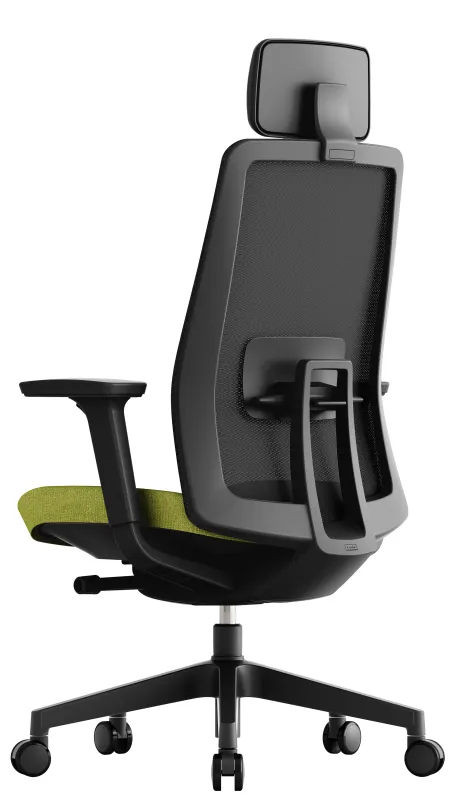 OFFICE MORE Kancelárska stolička K10 BLACK zelená