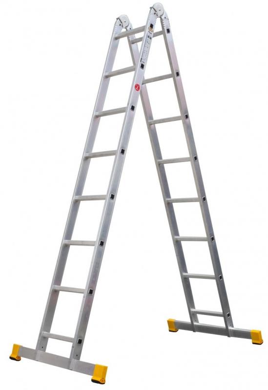 ALVE Rebrík hliníkový dvojdielny kĺbový 4205 PROFI PLUS FORTE