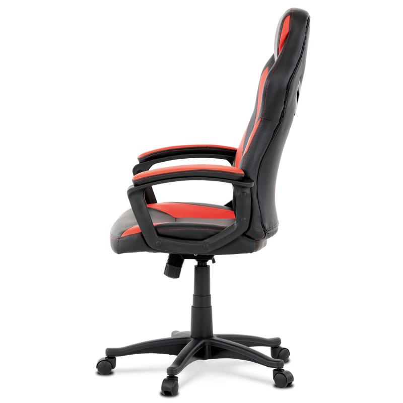 Herná stolička KA-Y209 RED, červená a čierna ekokoža