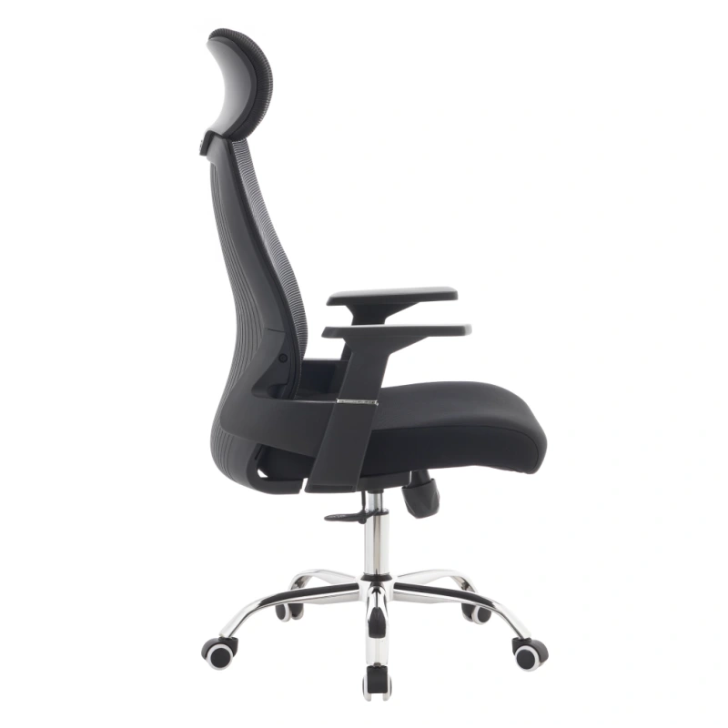 Kancelárske kreslo, čierna/chróm, HOLGER 2