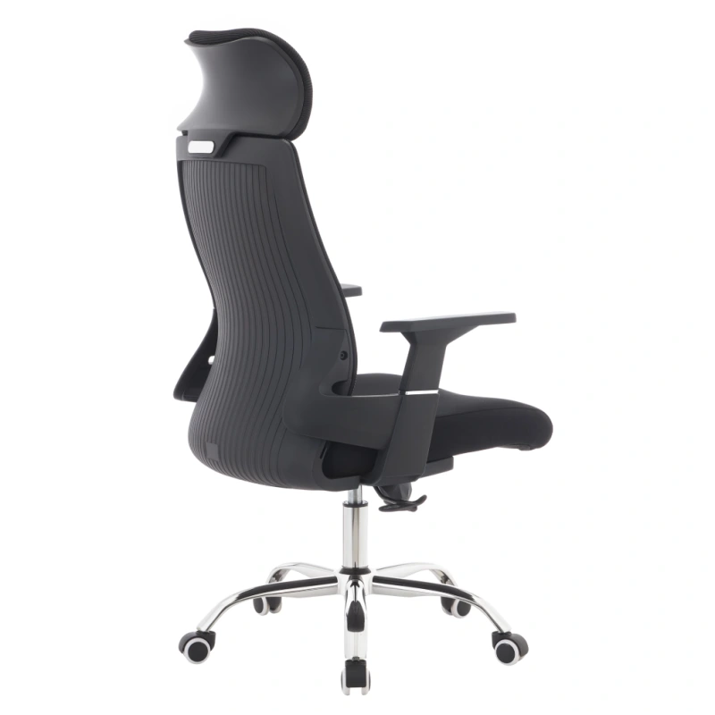 Kancelárske kreslo, čierna/chróm, HOLGER 3