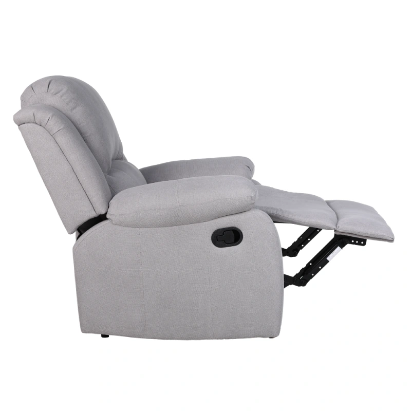 Relaxačné polohovacie kreslo, svetlosivá látka, ASKOY NEW 14