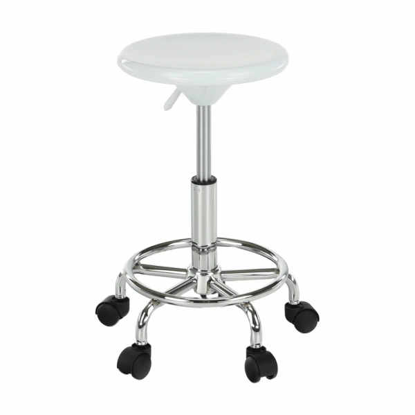 Stolička, biela/chróm, MABEL 4 NEW