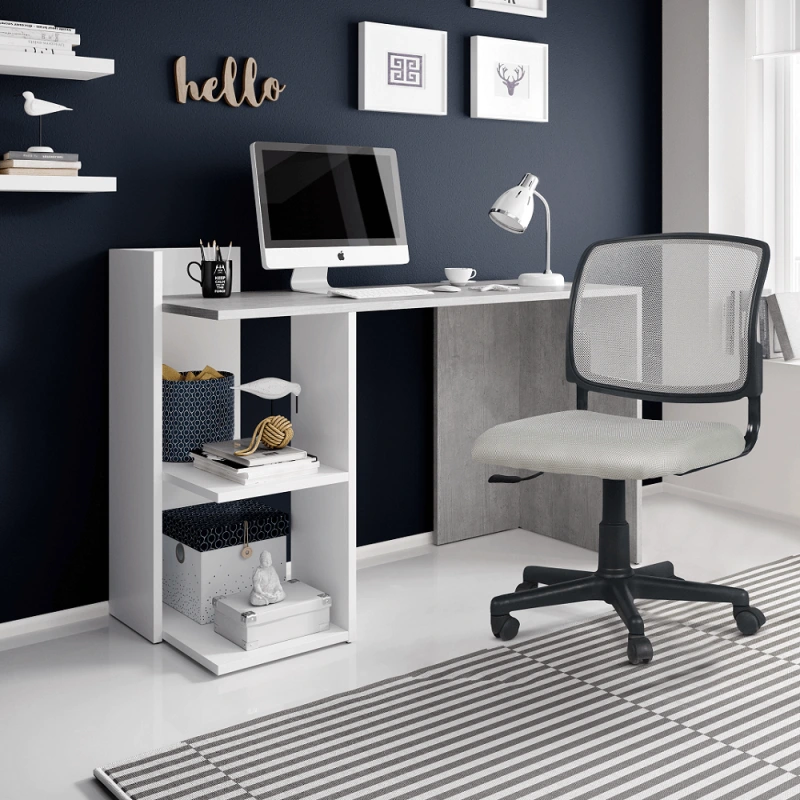 Otočná stolička, sivá/čierna, RAMIZA 1