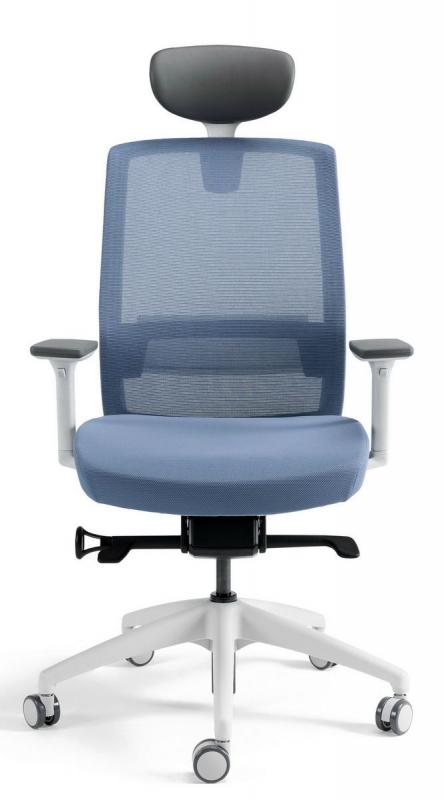 BESTUHL Kancelárska stolička J17 WHITE SP modrá svetlá