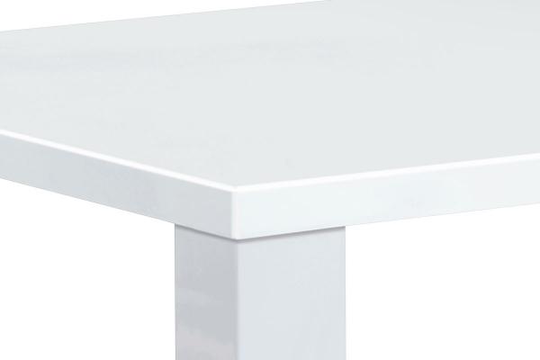 Autronic - jedálenský stôl 160x90x76 cm, vysoký lesk biely - AT-3008 WT