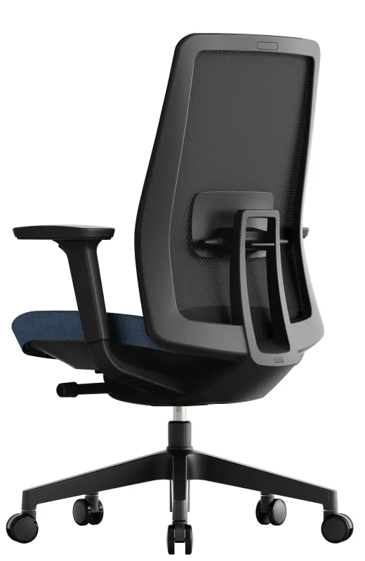 OFFICE MORE Kancelárska stolička K10 BLACK modrá