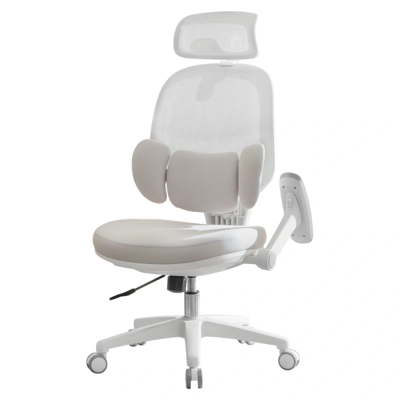 Kancelárske kreslo, sivá/biela, ABRAMO 5