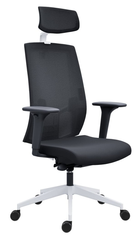 Kancelárska stolička 2900 SYN SL LAPEL BLACK WHITE čalúnenie NAIROBI 7