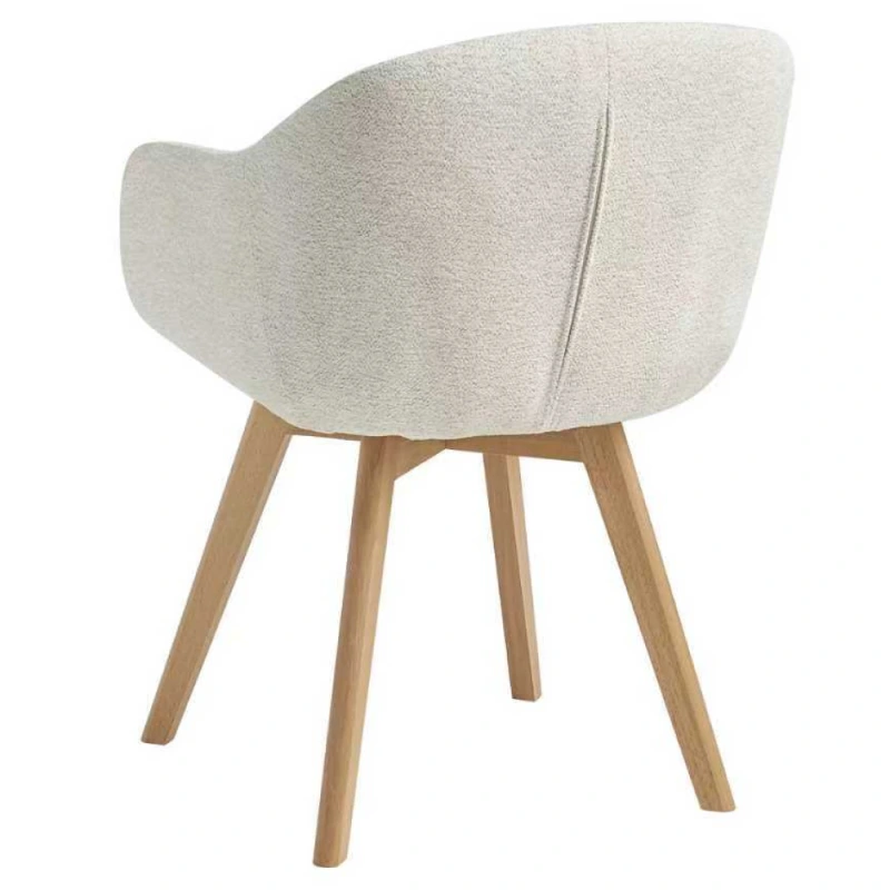 Otočné jedálenské kreslo, krémová/buk, DIMER 3