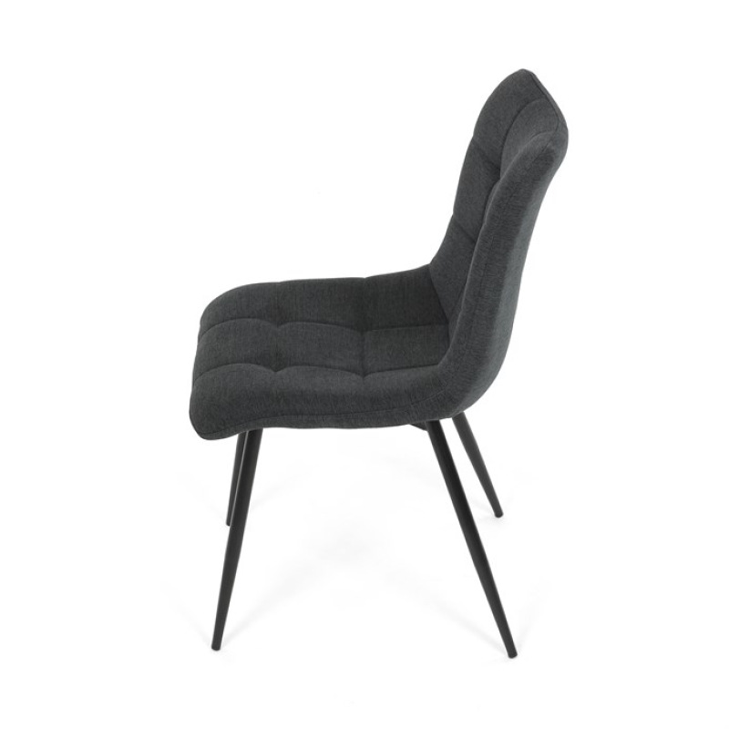 Židle jídelní DCL-193 GREY2, šedá látka, černé kovové nohy 16