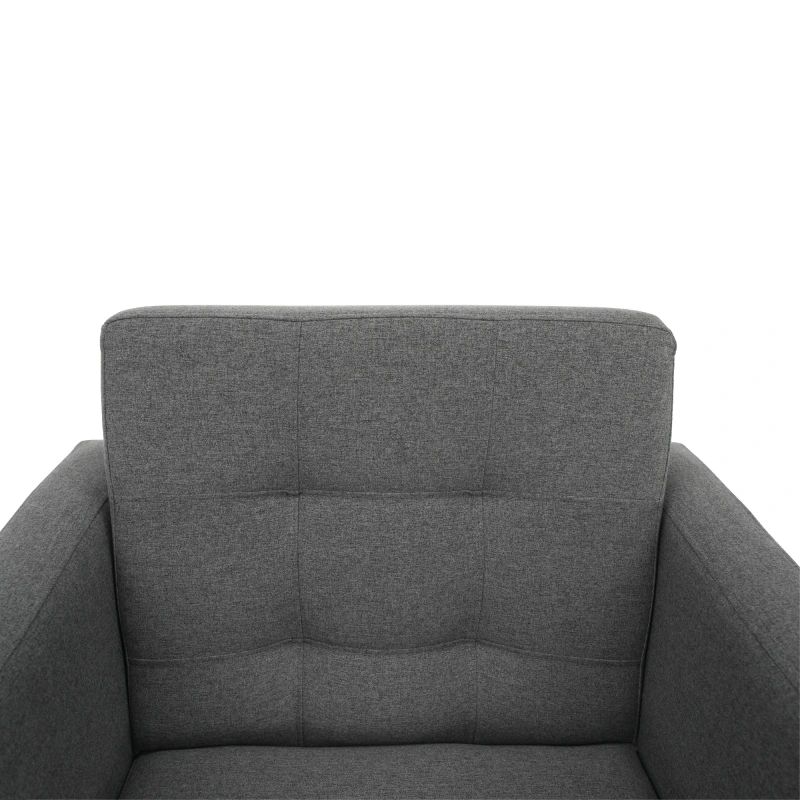 Celočalúnené kreslo, tmavosivá látka, AMEDIA 4